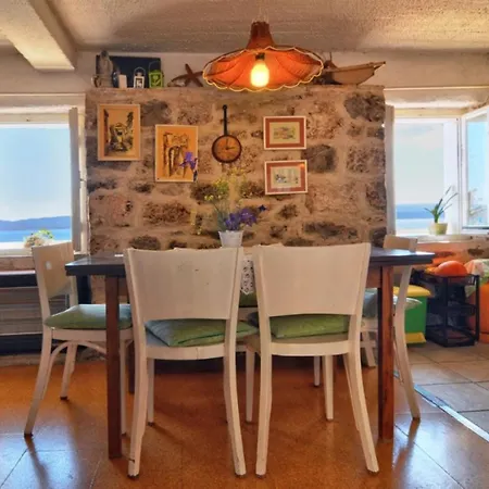 Old, Stone 2 Floor House Above The Sea-najka Apartment Pisak